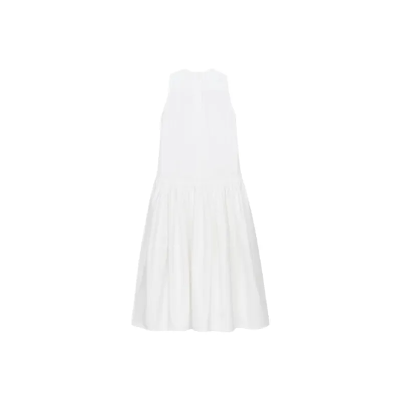 JIL SANDER SS25 Sleeveless Dress Women's White-1