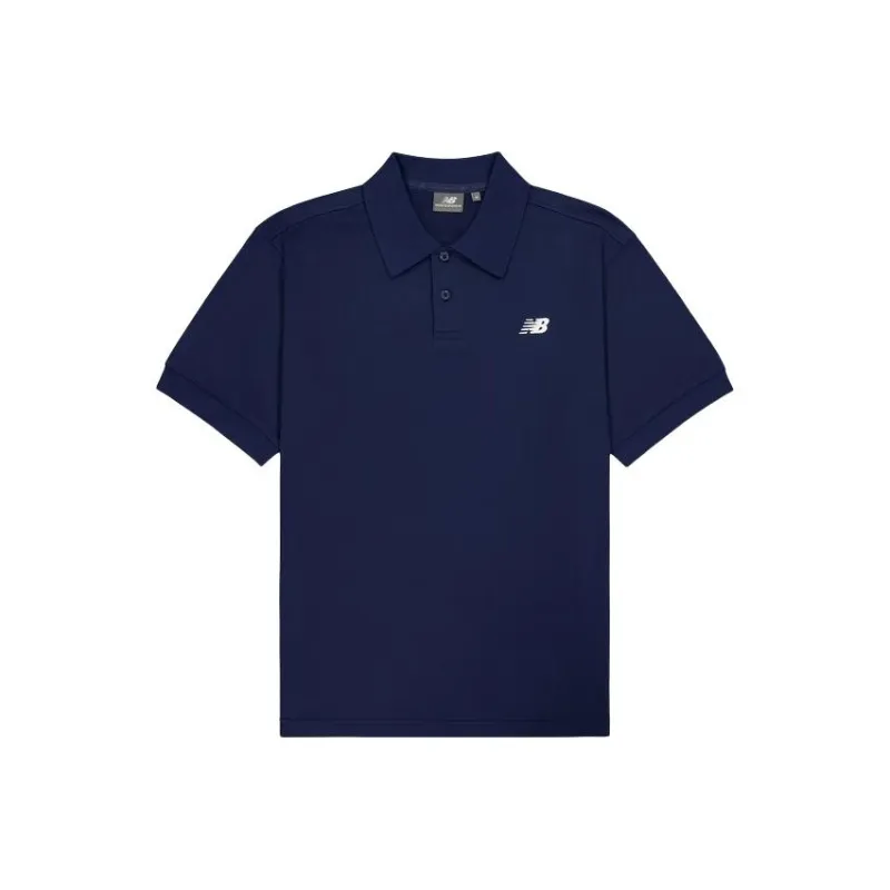 New Balance Polo Shirt Men's Marine Blue-0