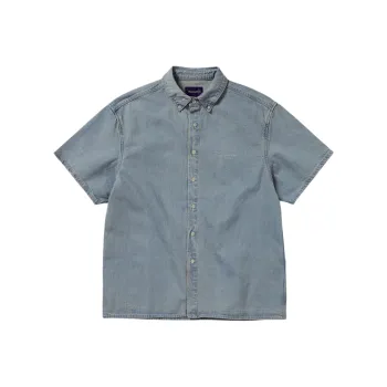 Thisisneverthat Logo embroidered Denim Shirt