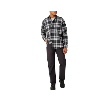 Dickies Shirt Men's Grey And Black Checkered.