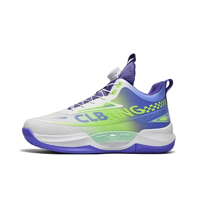 Kuding Basketball Shoes Unisex Low Top Gray Purple/Black Orange Purple/Green Pink/Mismatched White Purple+Black Orange Purple-12