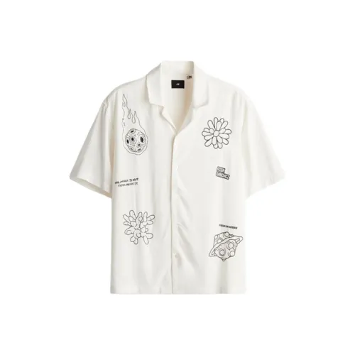 H&M Shirt Men's White/Rick And Morty