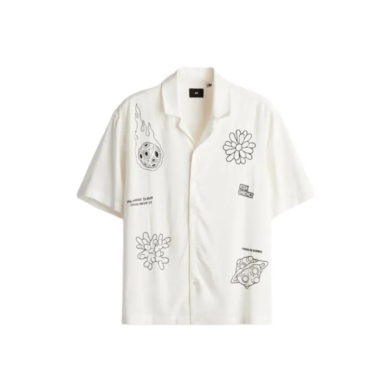 H&M Shirt Men's White/Rick And Morty-0