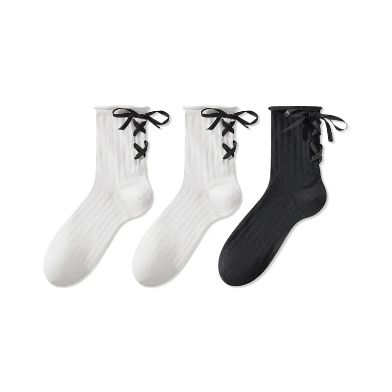 JIAZINI Mid Calf Socks Women's 3 Pack-9