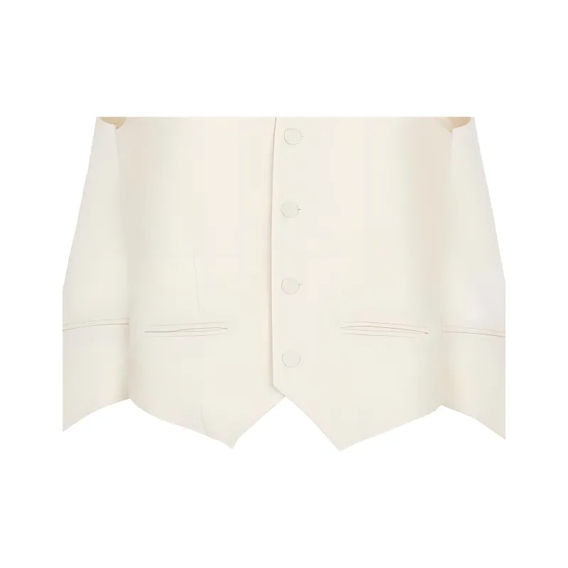 FENDI V Neck Cut Out Detailed Cape-4