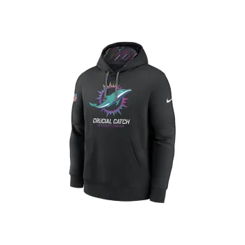 Nike Miami Dolphins Crucial Catch Club Men's Nike Nfl Pullover Hoodie