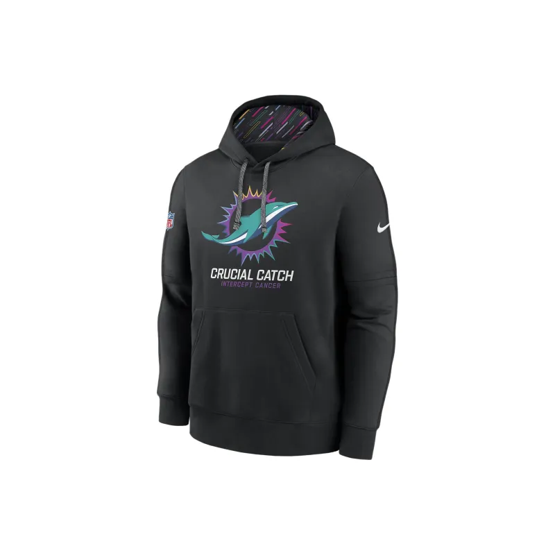 Nike Miami Dolphins Crucial Catch Club Men's Nike Nfl Pullover Hoodie-0