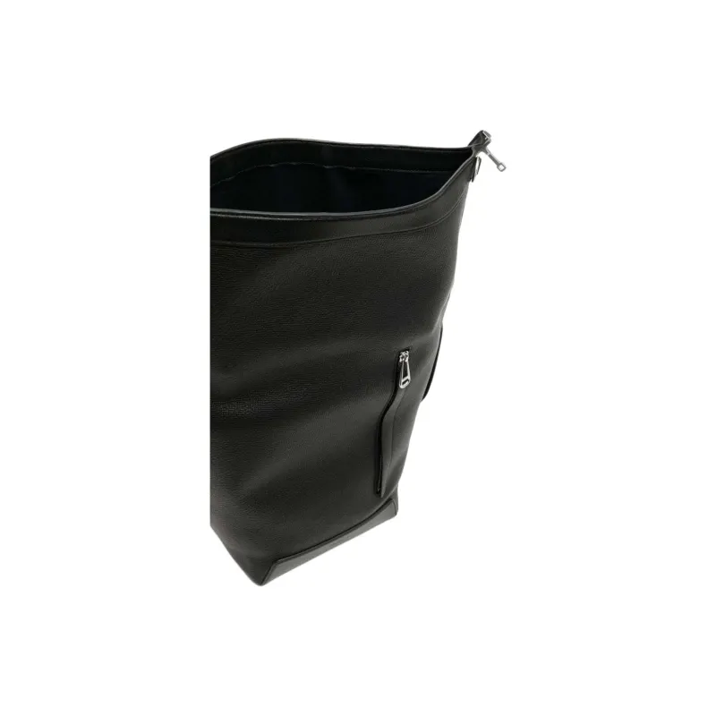 Mulberry Calfskin Shoulder Bag, Crossbody Bag Tubas Men's Black-3