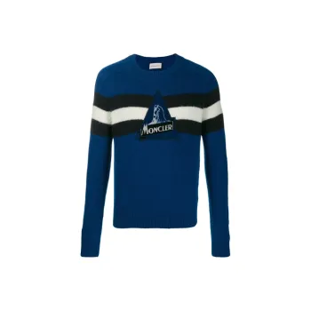 Moncler Sweaters Men Blue