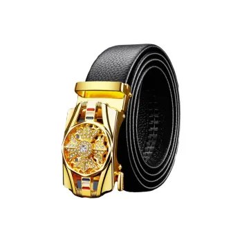 JEANSWEST Cow Split Leather Belts Men's 3.5CM