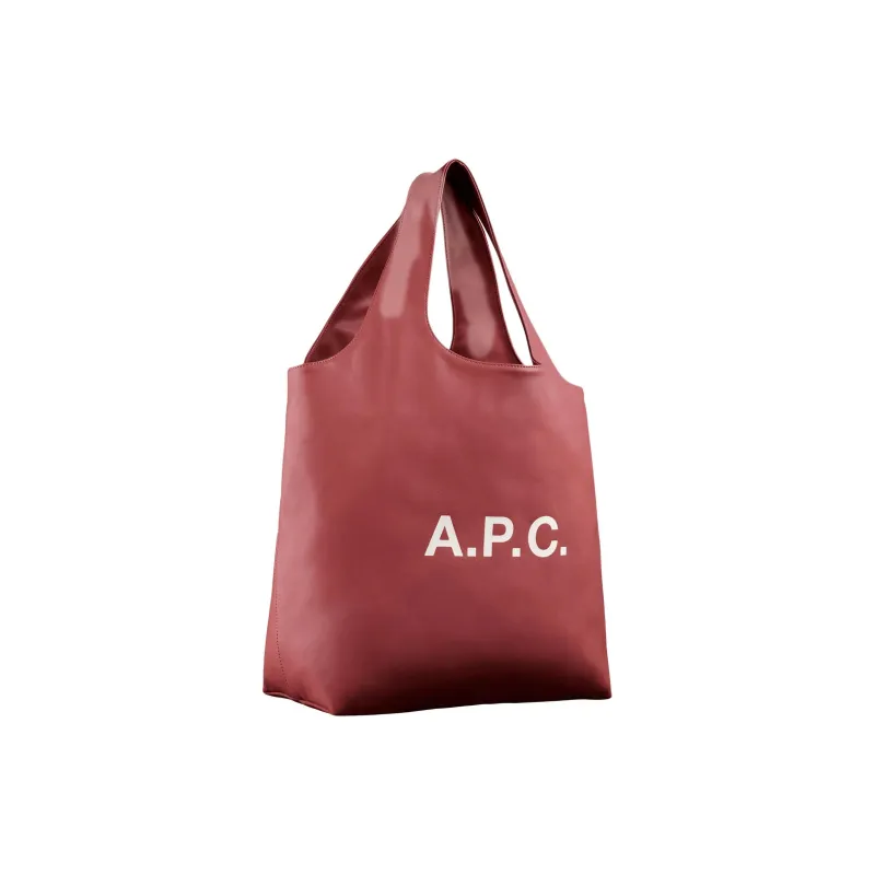A.P.C Ninon Polyurethane Tote Bag, Shopping Bag, Handbag, Shoulder Bag Regular Unisex Red-1
