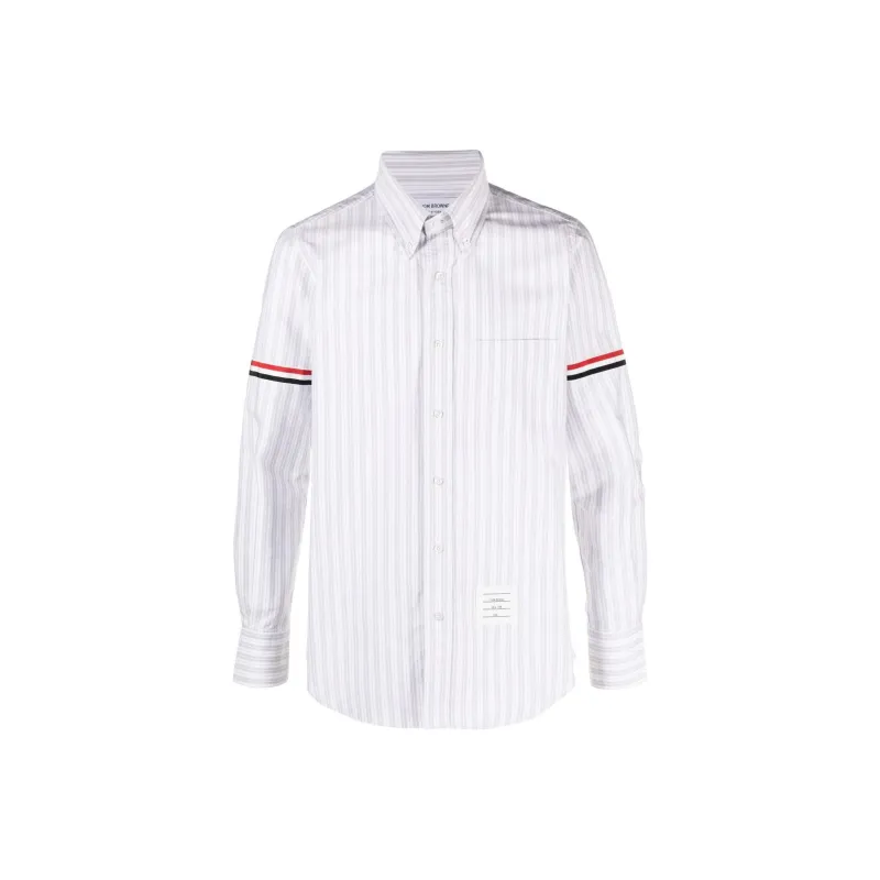 THOM BROWNE Striped Buttoned Shirt-0