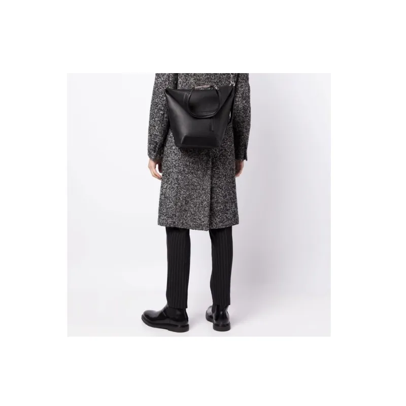 Mulberry Calfskin Shoulder Bag, Crossbody Bag Tubas Men's Black-4
