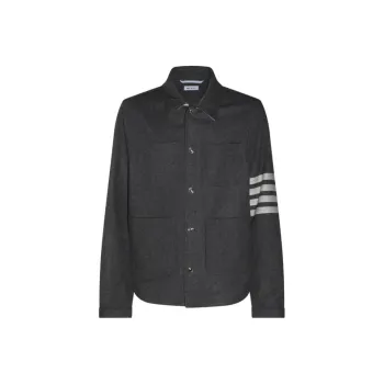 THOM BROWNE Stripe Detailed Buttoned Jacket