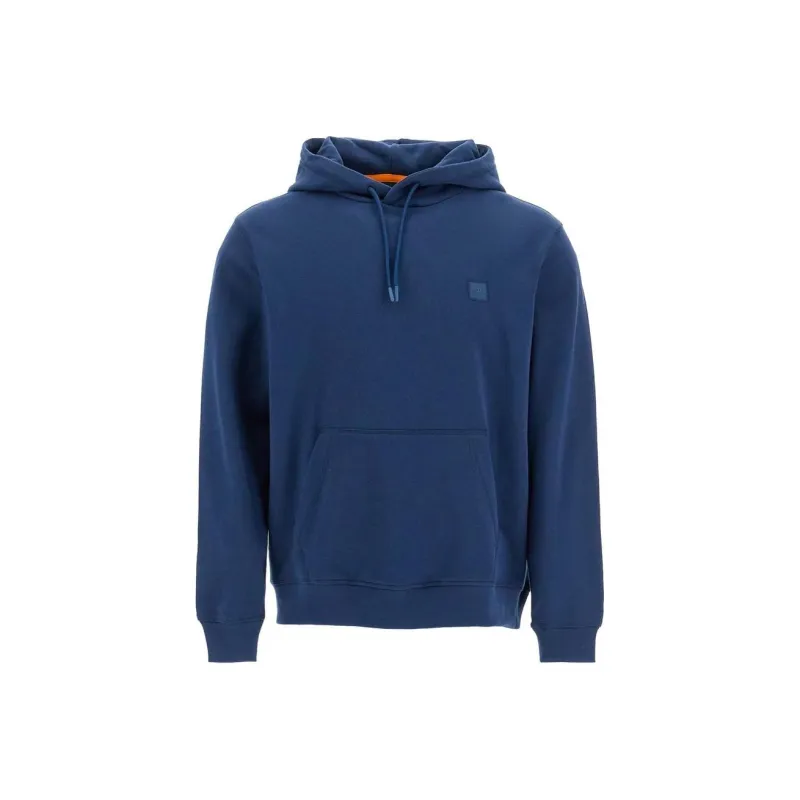 HUGO BOSS Logo Patch Drawstring Hoodie-0