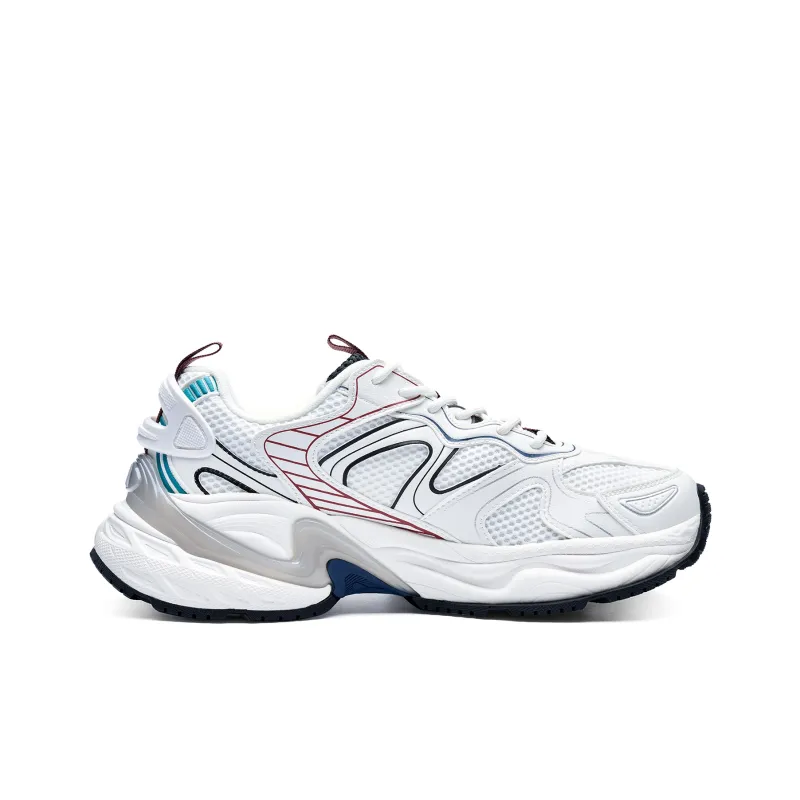 Kappa Back to Back Anti Slip Wear Resistant Low Top Chunky Sneakers Unisex Classic White-1