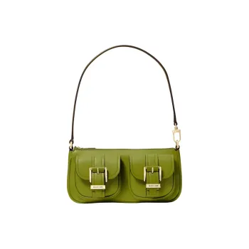 MICHAEL KORS Cow Leather Shoulder Bag Small Size Women's Green