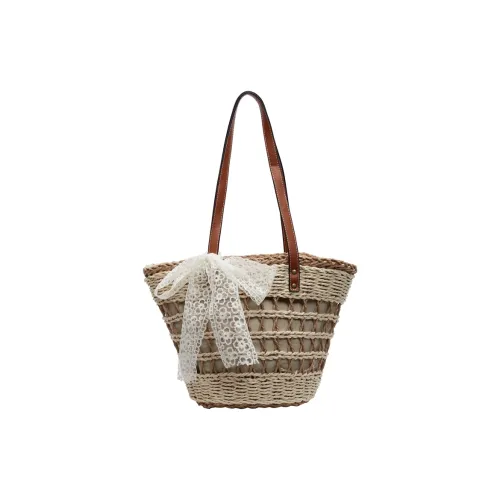 Wenpercy Straw Woven Tote Bag, Shoulder Bag Regular Women's Multicolor