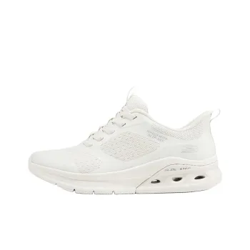 Skechers BOBS Sport Anti Slip Wear Resistant Low Top Casual Shoes Women's White