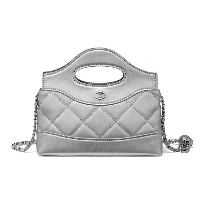RED DRAGONFLY Cow Leather Handbag Unisex Classic Black/Silver-6