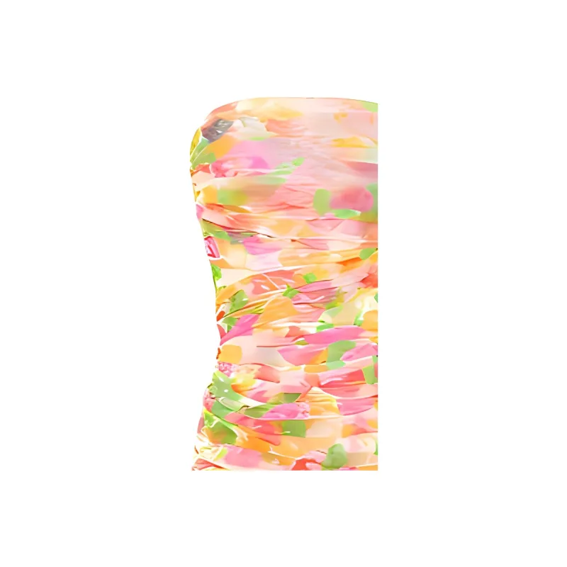 SAINT LAURENT Ruched Strapless Dress-2