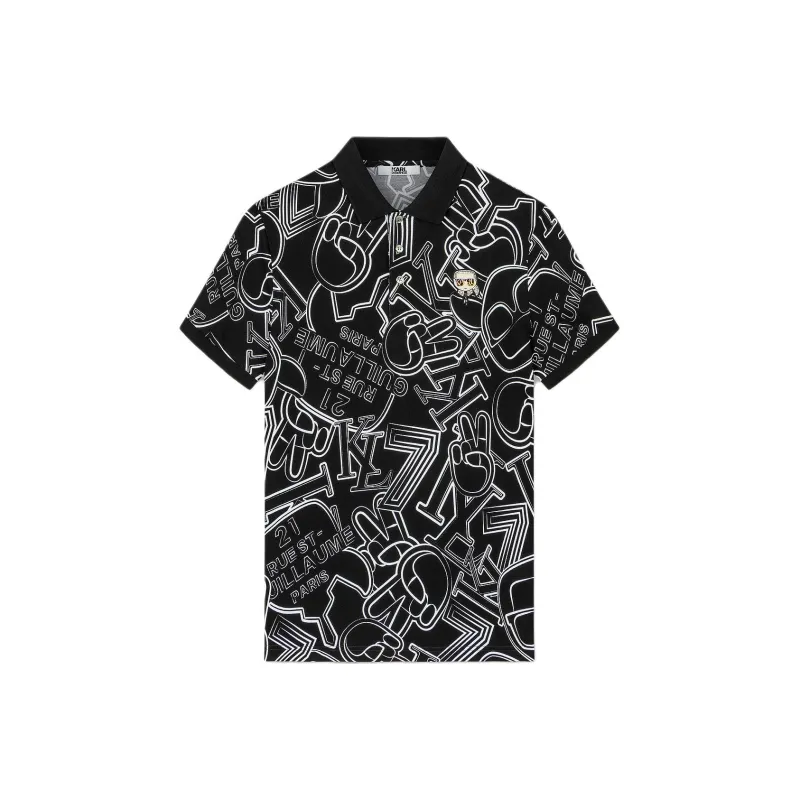 KARL LAGERFELD SS24 Polo Shirt Men's Black-0