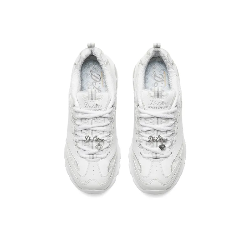 Skechers D Lites 1.0 White/Silver Women's-3