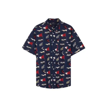 Tommy Hilfiger Shirt Men's Dark Blue Print