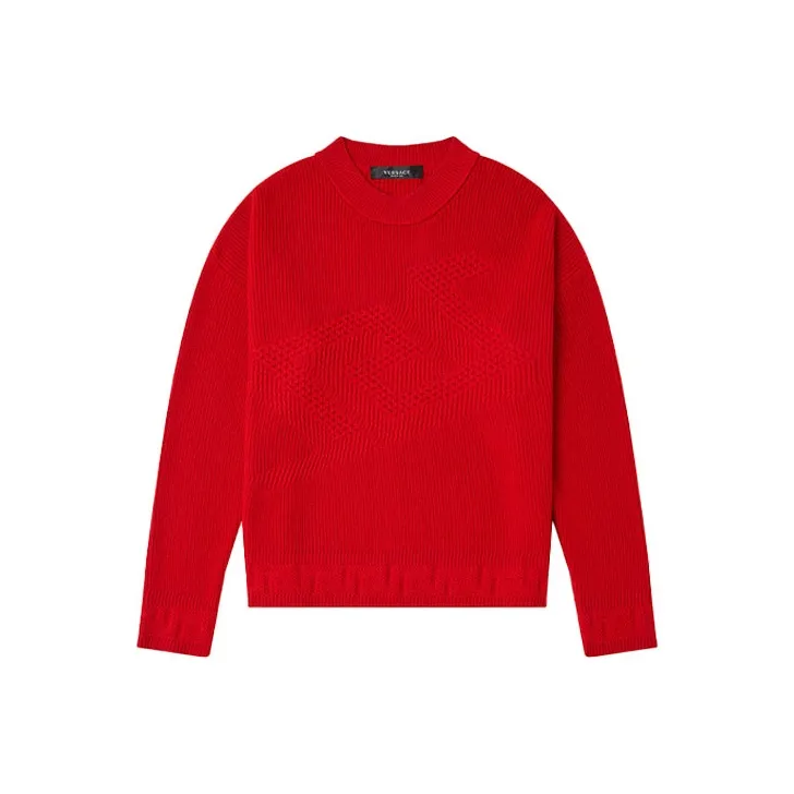VERSACE Fitted Knitwear Men's Red-0