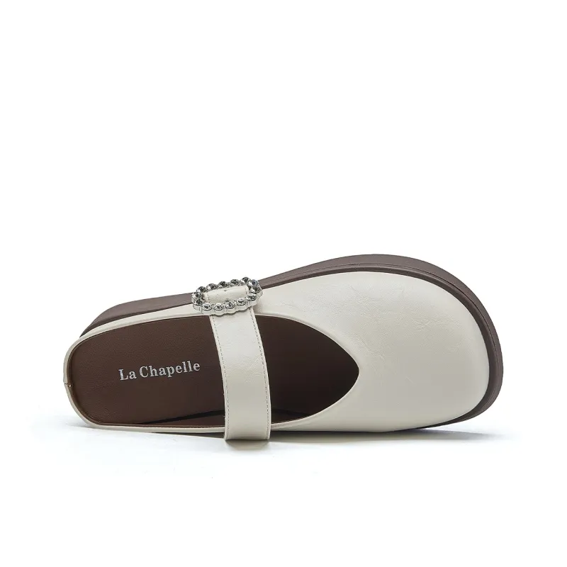 La Chapelle Rubber Sole Abrasion Resistant Closed Toe Slippers Women's-9