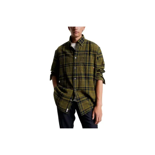 Tommy Hilfiger Shirts Men Push Rod Green