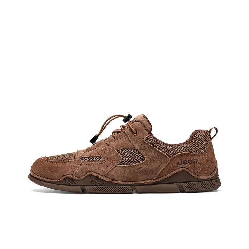 Jeep Height Increasing, Abrasion Resistant, Lightweight, And Breathable Low Top Outdoor Shoes Men's-0