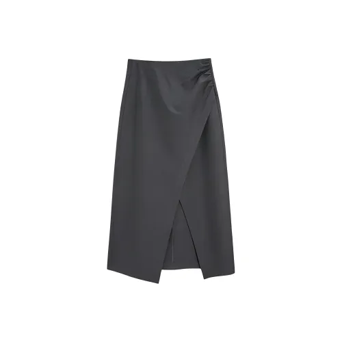 Love To Serve Casual Long Skirt Women's Dark Gray