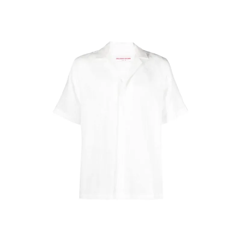 Orlebar Brown Maitan Short sleeved Linen Shirt-0