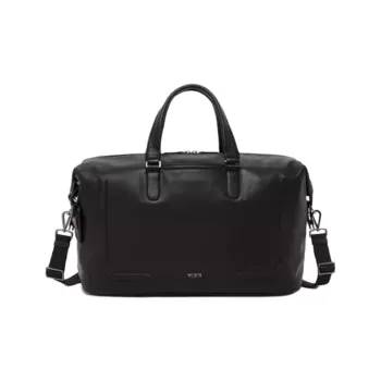 TUMI Cow Leather Travel Bag Men's Black