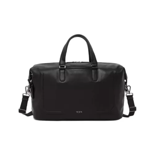 TUMI Cow Leather Travel Bag Men's Black