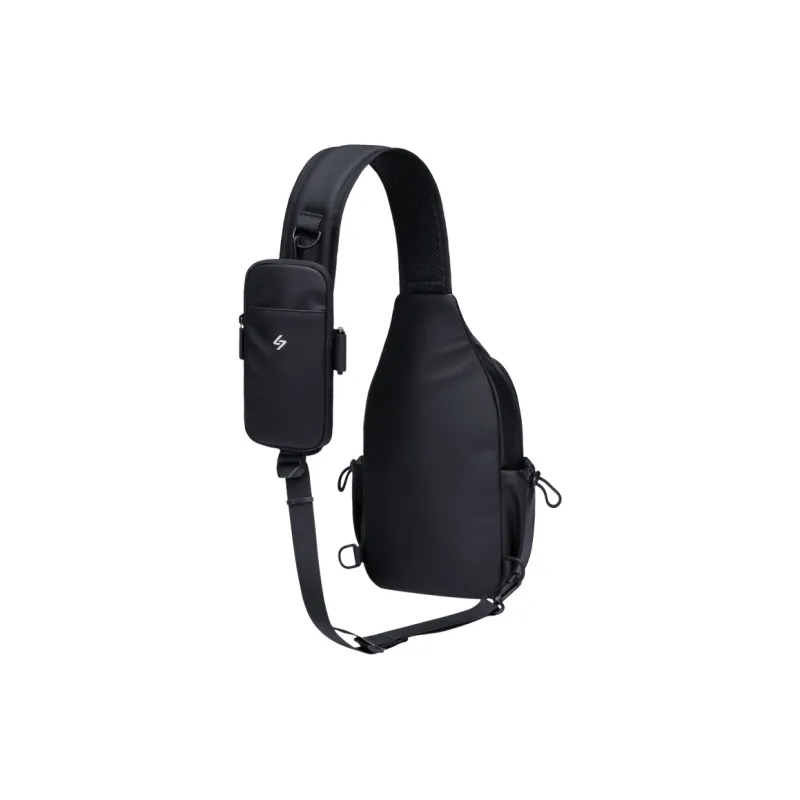 GOLF Water Repellent Fabric Sling Bag Men's Dusty Black/Elegant Gray-2