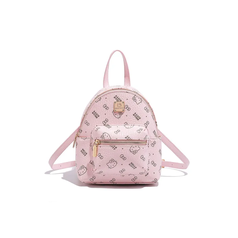 MESUCA Sanrio Hello Kitty Collaboration Kitty Series PU Backpack Women's Multicolor-2