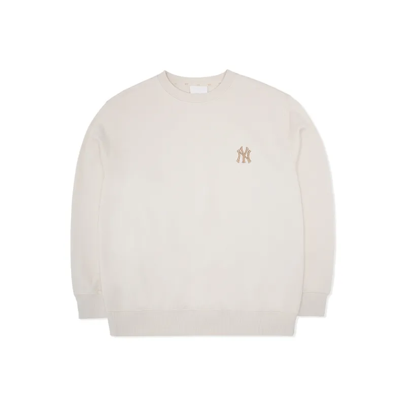 MLB New York Yankees Sweatshirt Unisex Cream-0