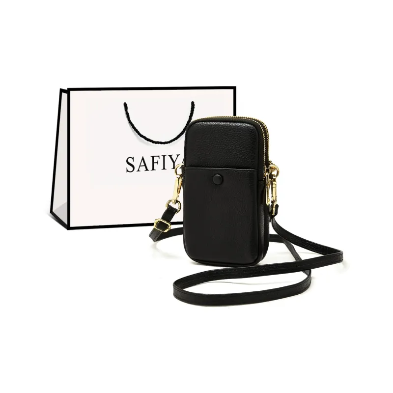 Safiya Cow Leather With Synthetic Leather Cell Phone Pouch Women's Multicolor-0