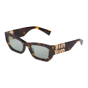 MIU MIU Acetate Rectangular Sunglasses Women's Tortoiseshell