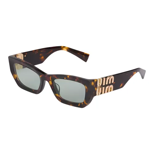 MIU MIU Acetate Rectangular Sunglasses Women's Tortoiseshell