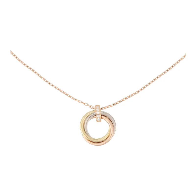 CARTIER Trinity Series 18K White Gold Necklaces Women's-2