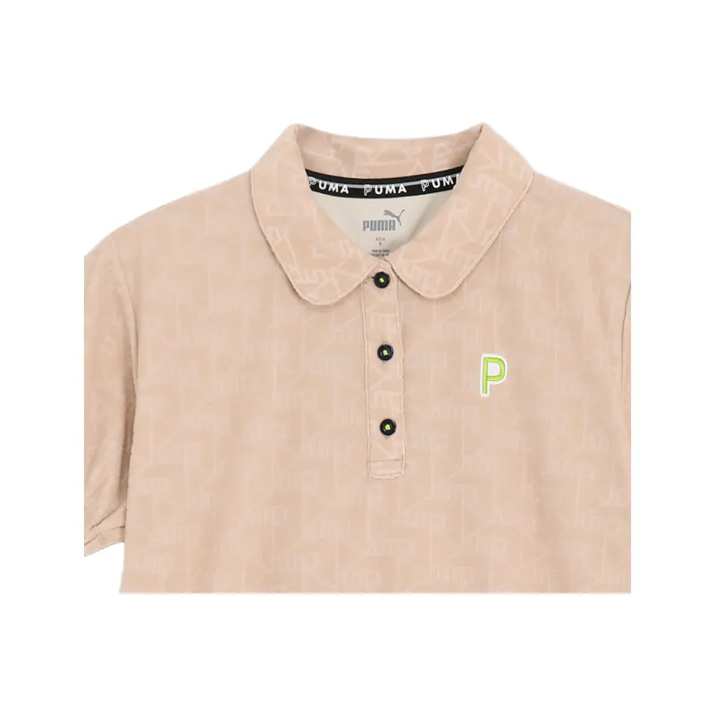 PUMA Golf Polo Shirt Women's Snowflake Gypsum-3