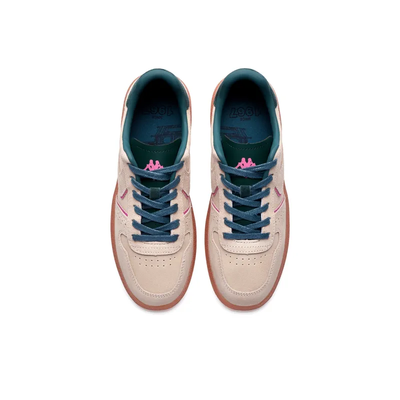 Kappa Back to Back Anti Slip Wear Resistant Low Top Skateboard Shoes Women's Gray Khaki-3