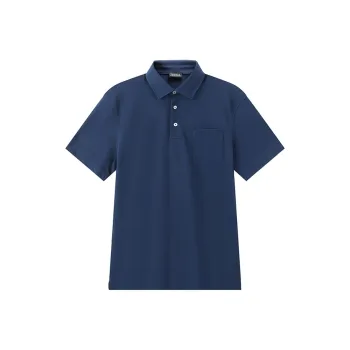 Zegna SS24 Polo Shirt Men's Workwear Blue