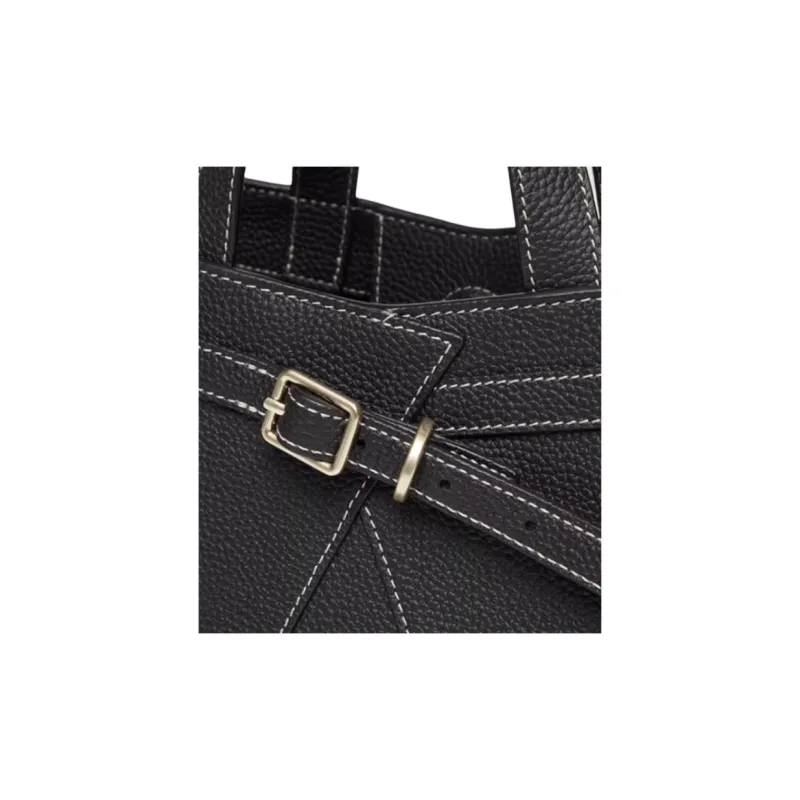 ZESH Litchi Grain Calfskin Tote Bag, Shopping Bag, Shoulder Bag, Handbag Small Size Women's Multicolor-2