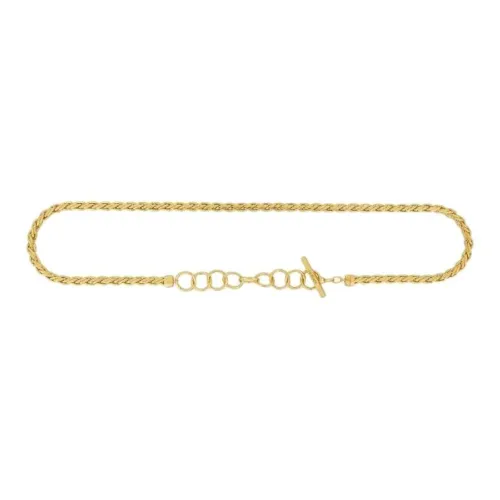 SAINT LAURENT Brass Waist Chains Women's Gold Width 1cm