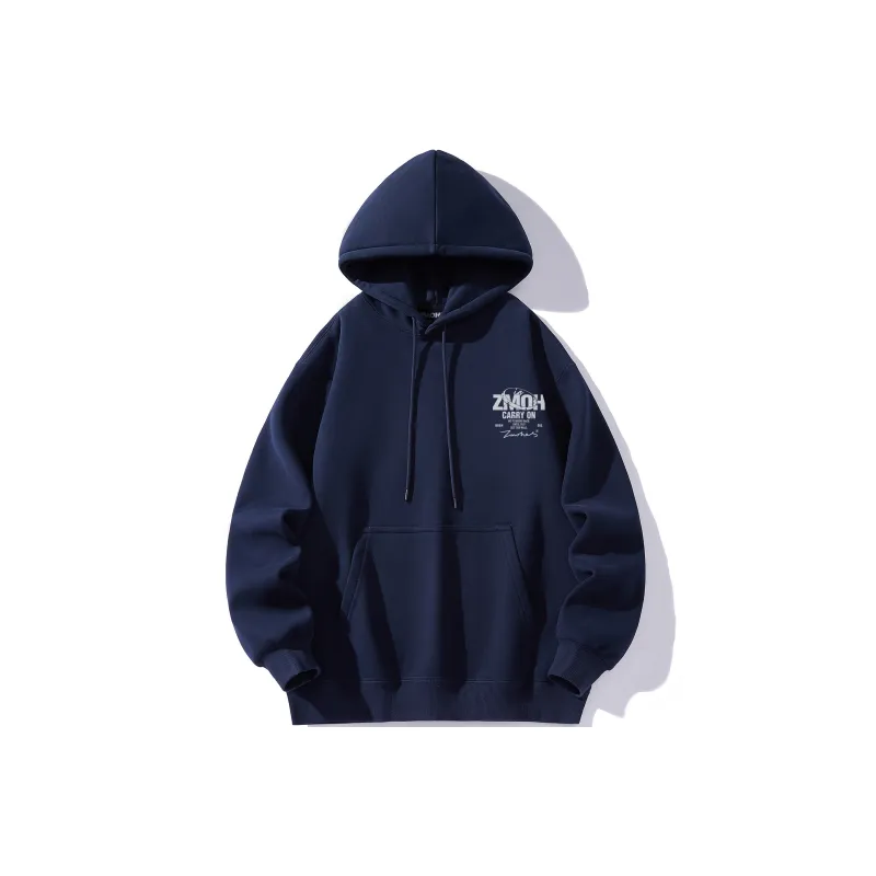 ZMOH Fleece Lined Hoodie Unisex Couple's-13