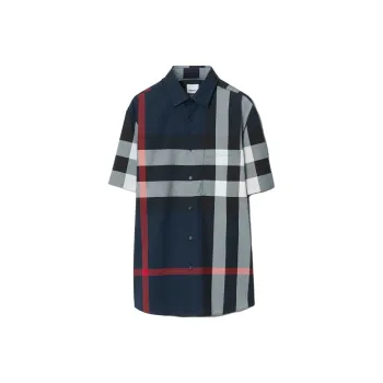 Burberry Check Pattern Short Sleeved Shirt